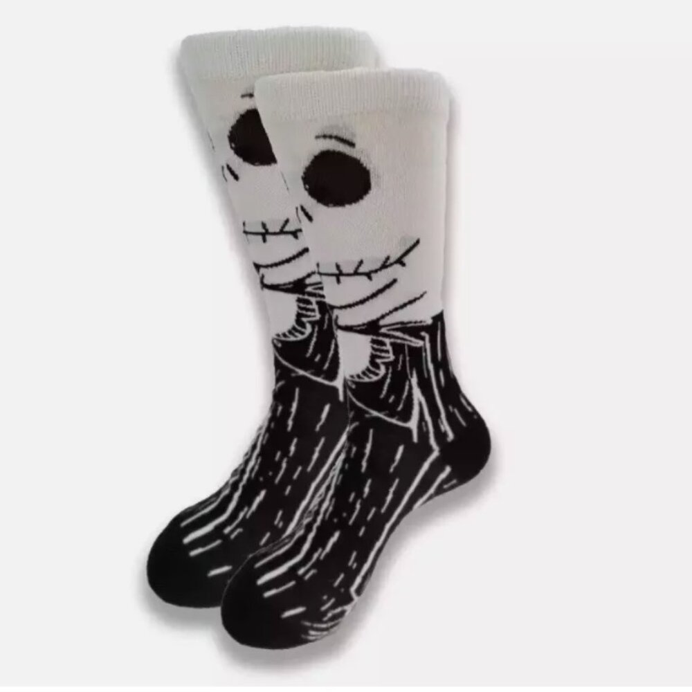 Nightmare Before Christmas Jack Skellington Crew Socks Disney Men Size 8-12 NEW